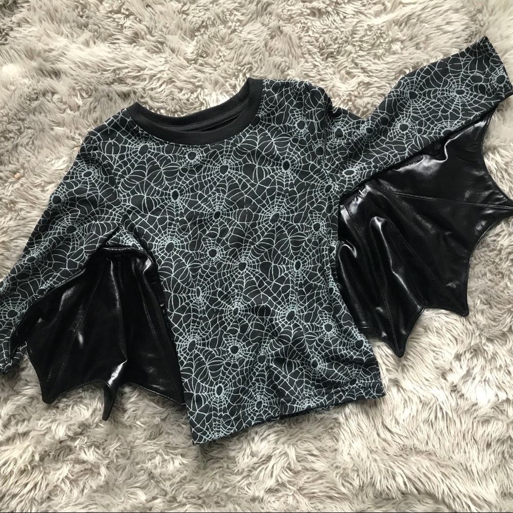 Cat & Jack Velcro Batwing Spiderweb Shirt